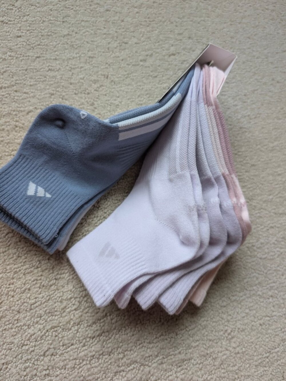 NEW ADIDAS Women's size 5-10 Superlite Quarter Socks 6-Pack ClimaCool NWT pink - Picture 8 of 10